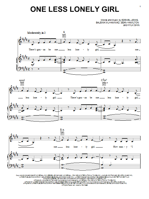 Justin Bieber One Less Lonely Girl Sheet Music Notes & Chords for Ukulele - Download or Print PDF