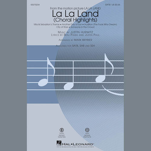 Justin Hurwitz, La La Land: Choral Highlights (arr. Mark Brymer), SATB