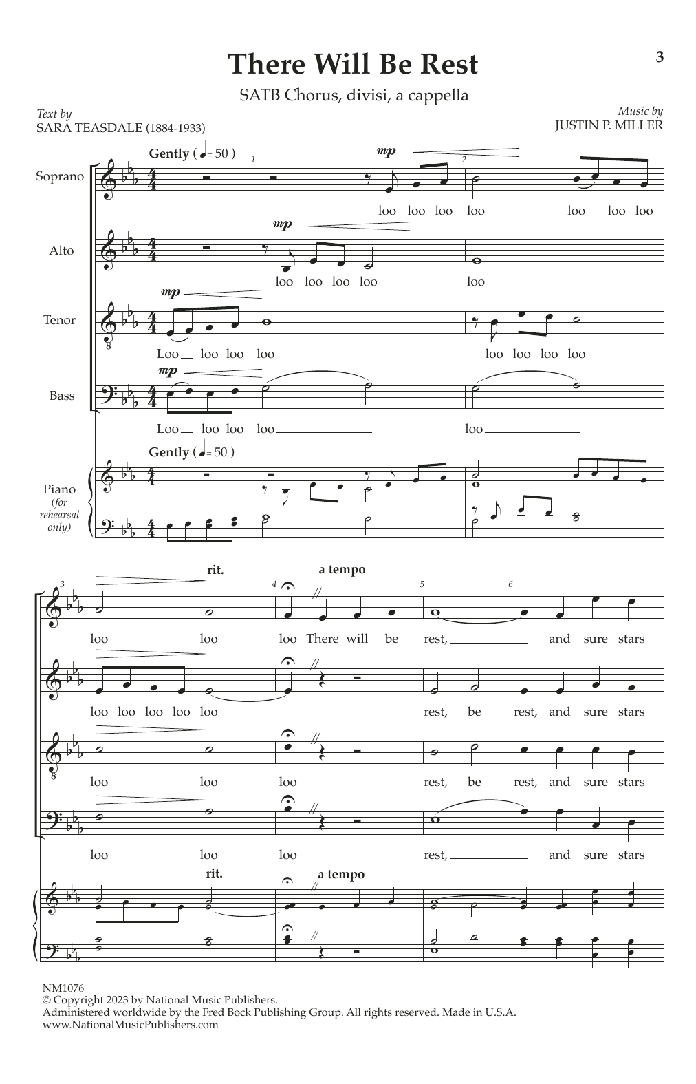 Justin Miller There Will Be Rest Sheet Music Notes & Chords for Choir - Download or Print PDF