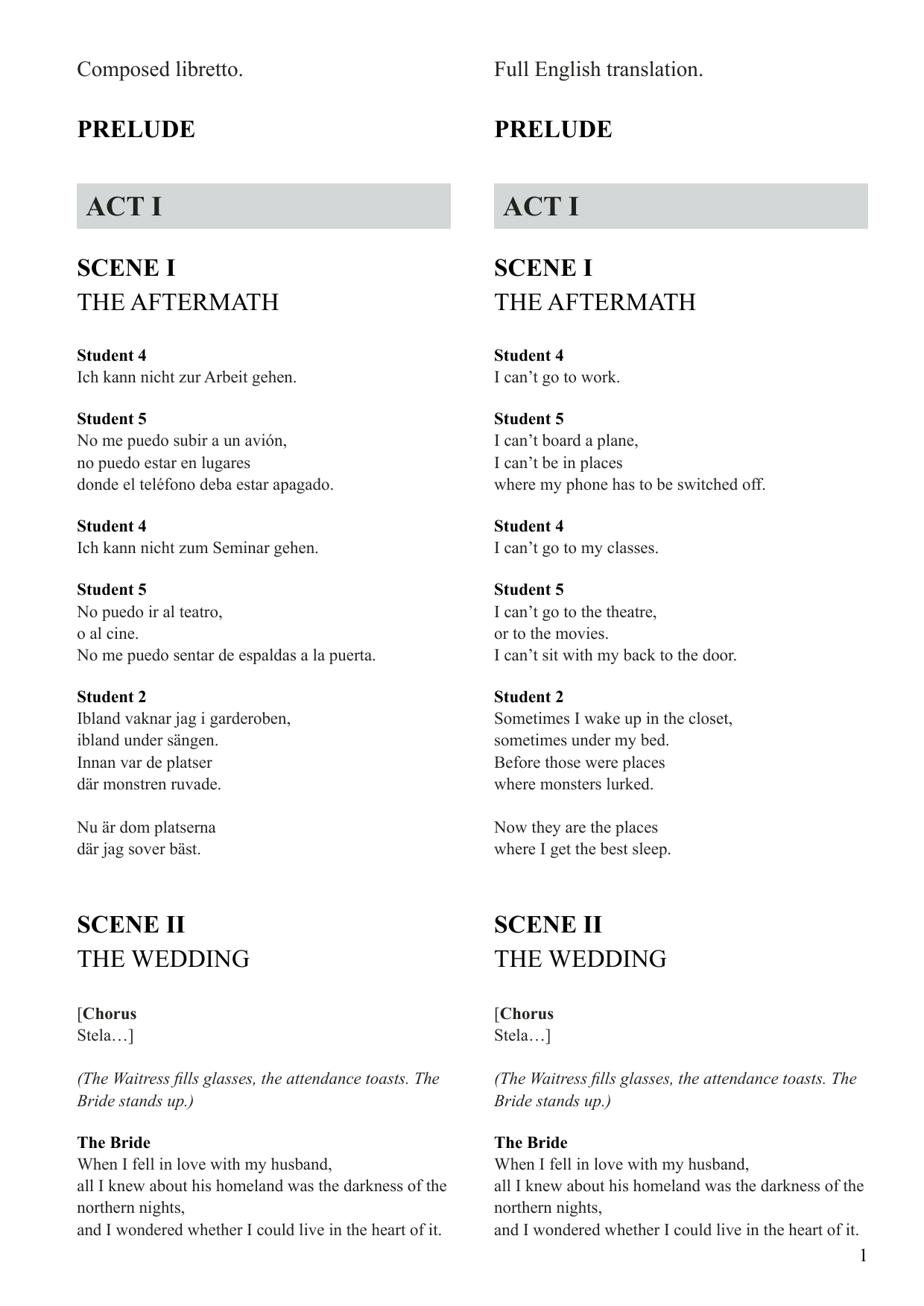 Kaija Saariaho Innocence (Libretto) Sheet Music Notes & Chords for Vocal Solo - Download or Print PDF