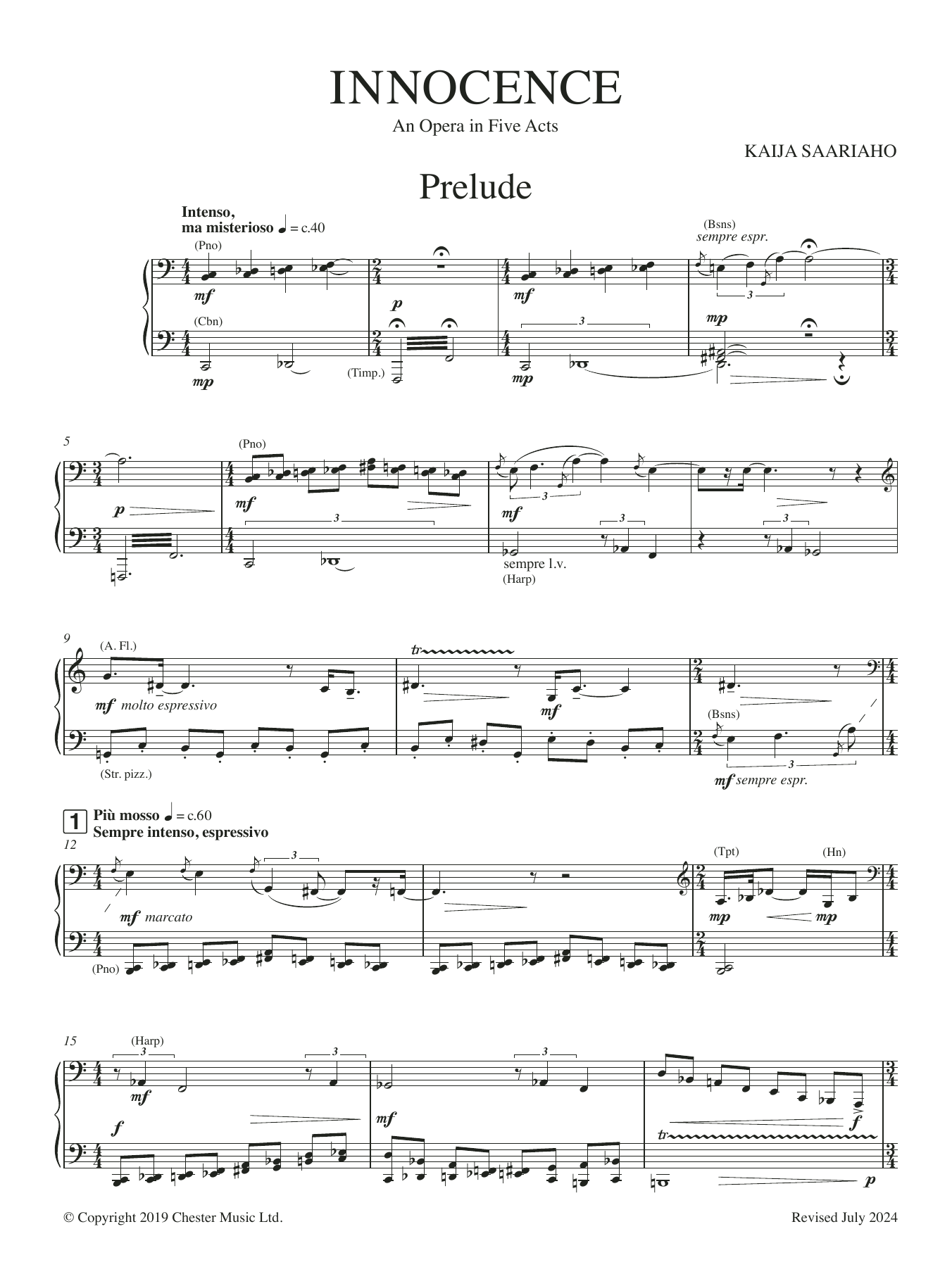 Kaija Saariaho Innocence (Vocal Score) Sheet Music Notes & Chords for Choir - Download or Print PDF Kaija Saariaho Innocence (Vocal Score) Sheet Music Notes & Chords for Choir - Download or Print PDF