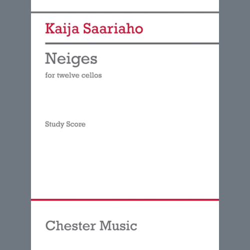 Kaija Saariaho, Neiges (Version for twelve cellists), String Ensemble