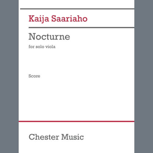 Kaija Saariaho, Nocturne (version for solo viola), Viola Solo