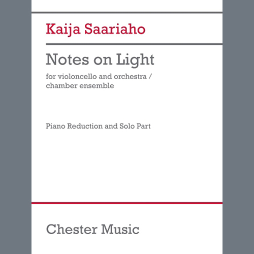 Kaija Saariaho, Notes on Light (piano reduction), Piano Solo