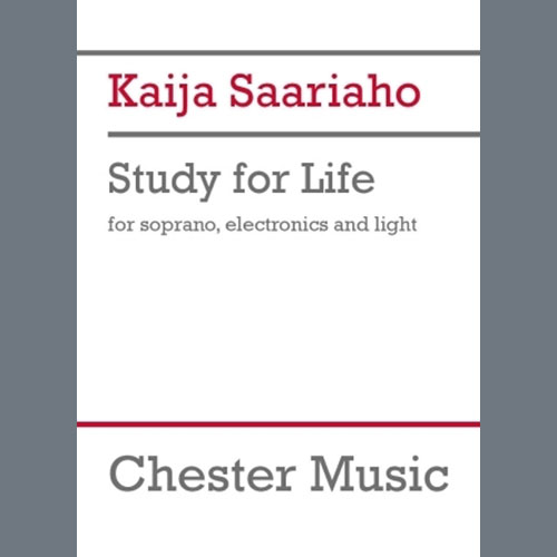Kaija Saariaho, Study for Life, Piano & Vocal