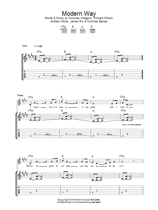 Kaiser Chiefs Modern Way Sheet Music Notes & Chords for Guitar Tab - Download or Print PDF