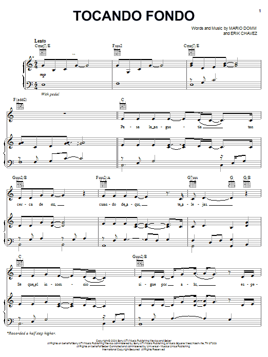 Kalimba Tocando Fondo Sheet Music Notes & Chords for Piano, Vocal & Guitar (Right-Hand Melody) - Download or Print PDF