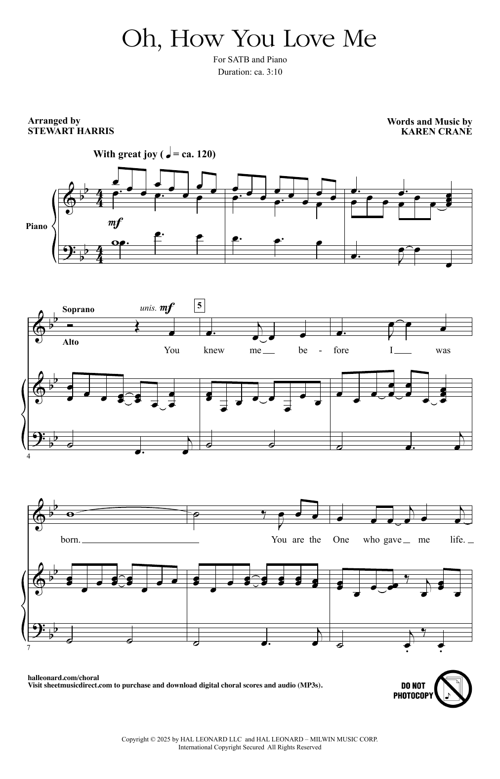 Karen Crane Oh, How You Love Me (arr. Stewart Harris) Sheet Music Notes & Chords for SATB Choir - Download or Print PDF