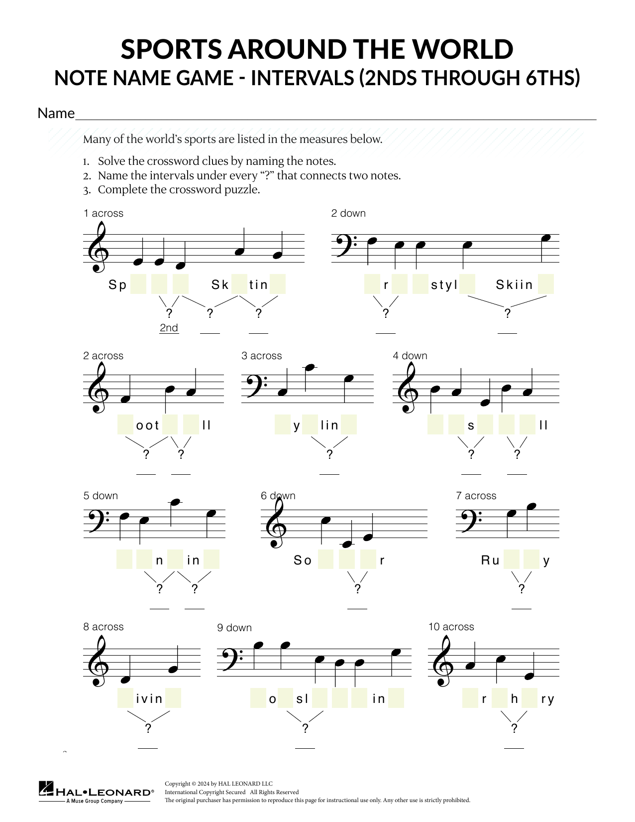 Karen Harrington Intervals - 2nds Through 6ths Sheet Music Notes & Chords for Theory Worksheet - Download or Print PDF Karen Harrington Intervals - 2nds Through 6ths Sheet Music Notes & Chords for Theory Worksheet - Download or Print PDF