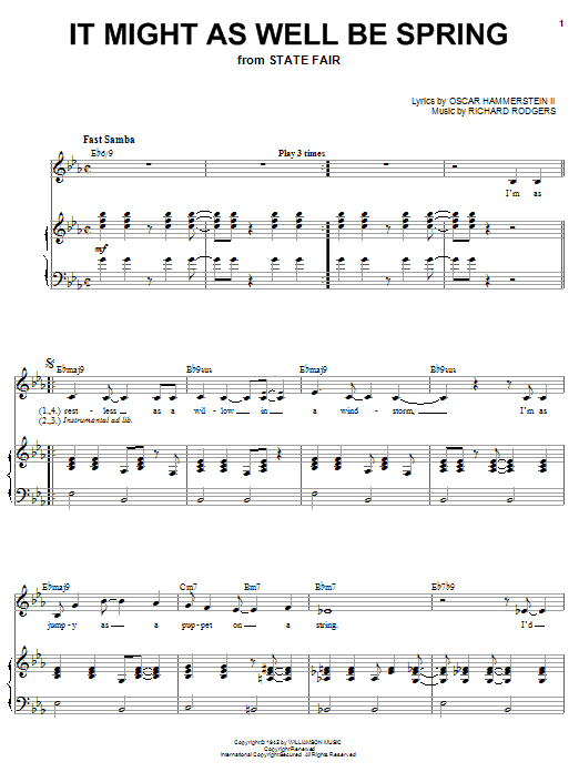 Karrin Allyson It Might As Well Be Spring Sheet Music Notes & Chords for Piano, Vocal & Guitar (Right-Hand Melody) - Download or Print PDF