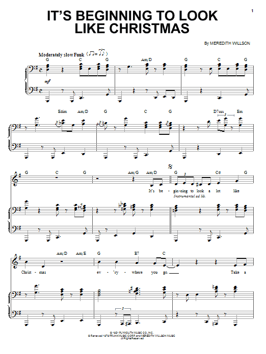 Katharine McPhee It's Beginning To Look Like Christmas Sheet Music Notes & Chords for Piano & Vocal - Download or Print PDF