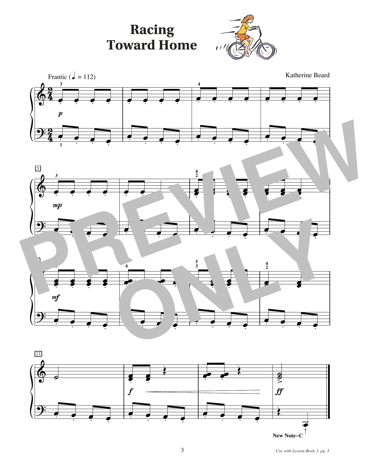 Katherine Beard Racing Toward Home Sheet Music Notes & Chords for Educational Piano - Download or Print PDF
