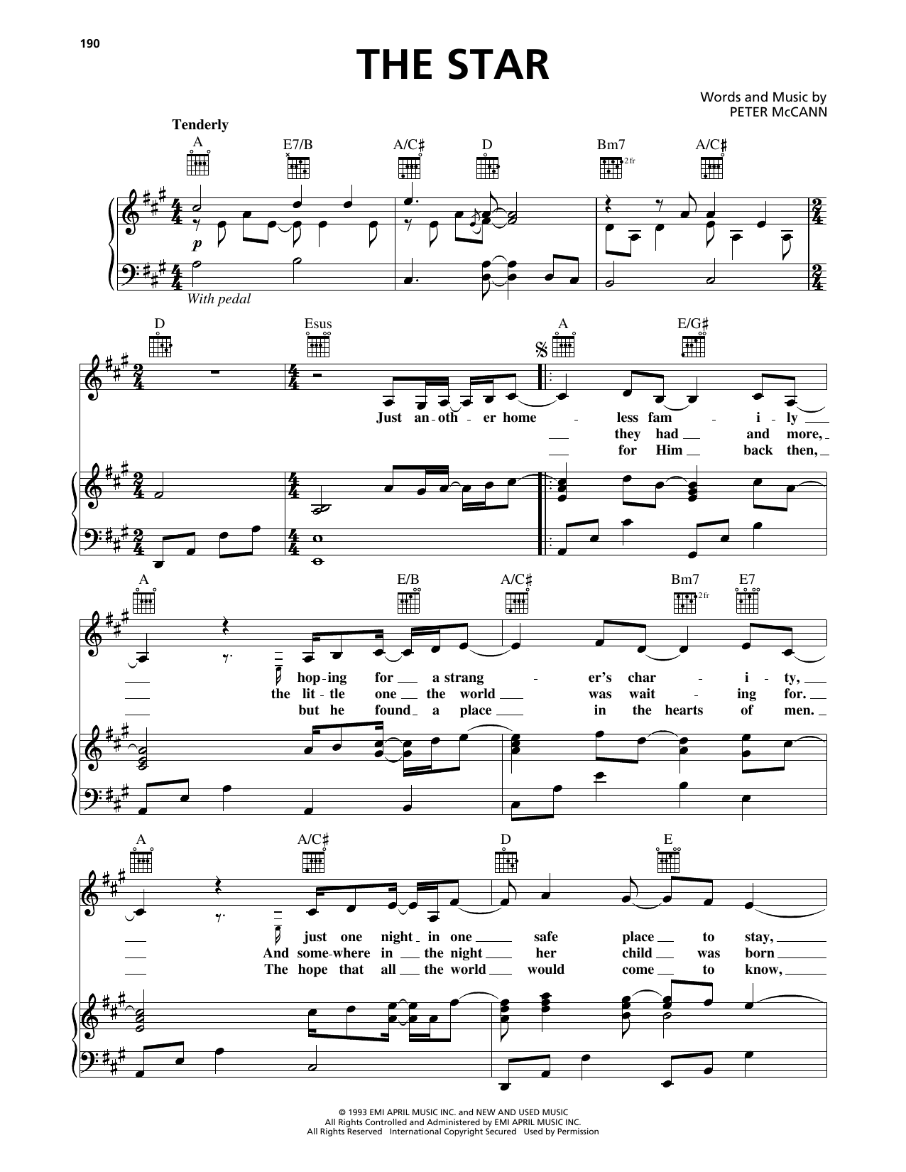 Kathy Mattea The Star Sheet Music Notes & Chords for Piano, Vocal & Guitar Chords (Right-Hand Melody) - Download or Print PDF