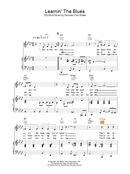 Katie Melua Learnin' The Blues Sheet Music Notes & Chords for Piano, Vocal & Guitar - Download or Print PDF