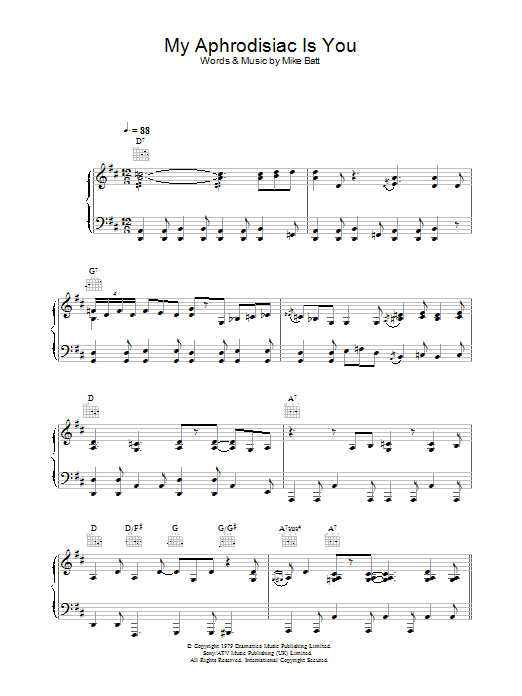 Katie Melua My Aphrodisiac Is You Sheet Music Notes & Chords for Piano - Download or Print PDF