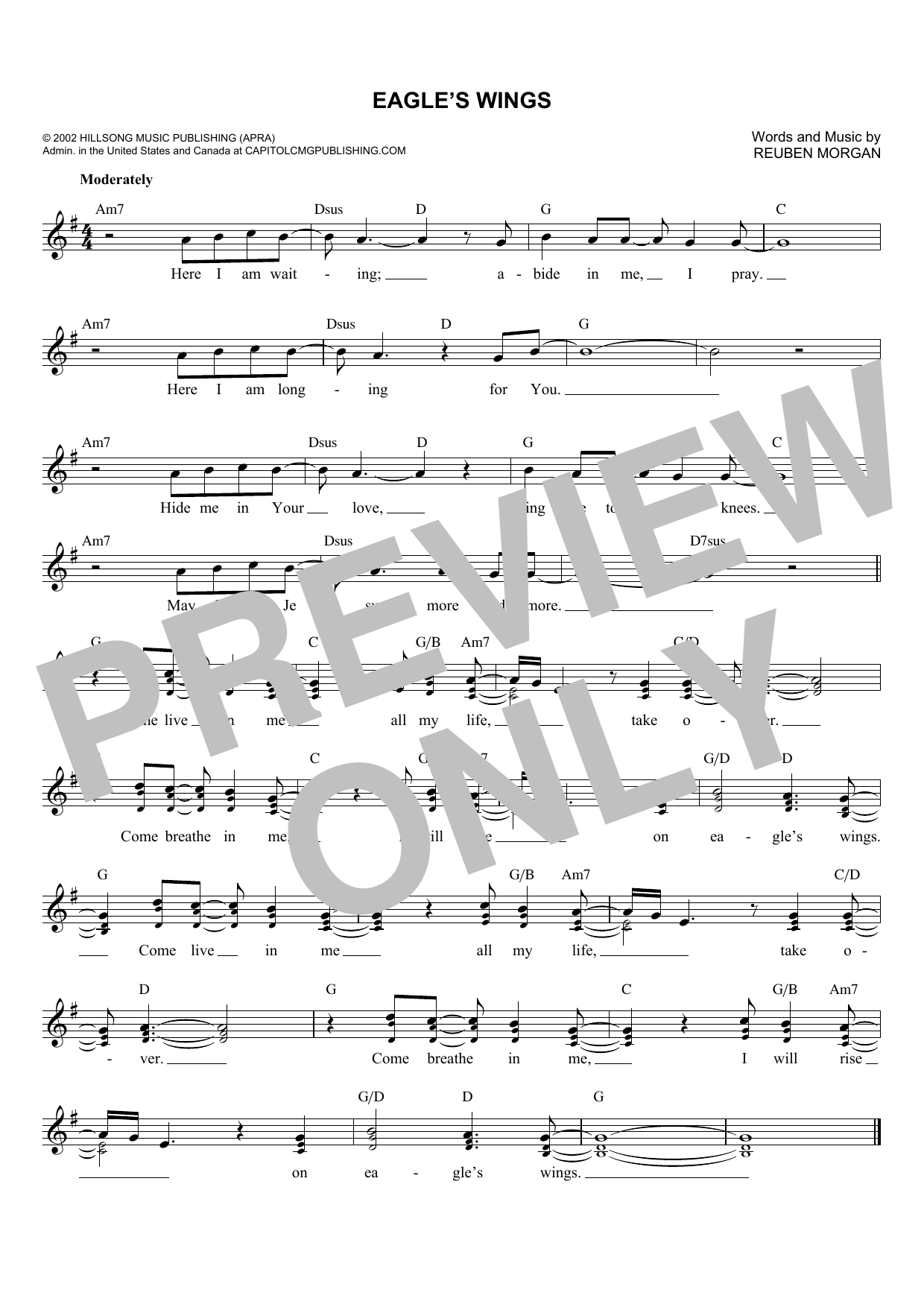 Katinas Eagle's Wings Sheet Music Notes & Chords for Melody Line, Lyrics & Chords - Download or Print PDF