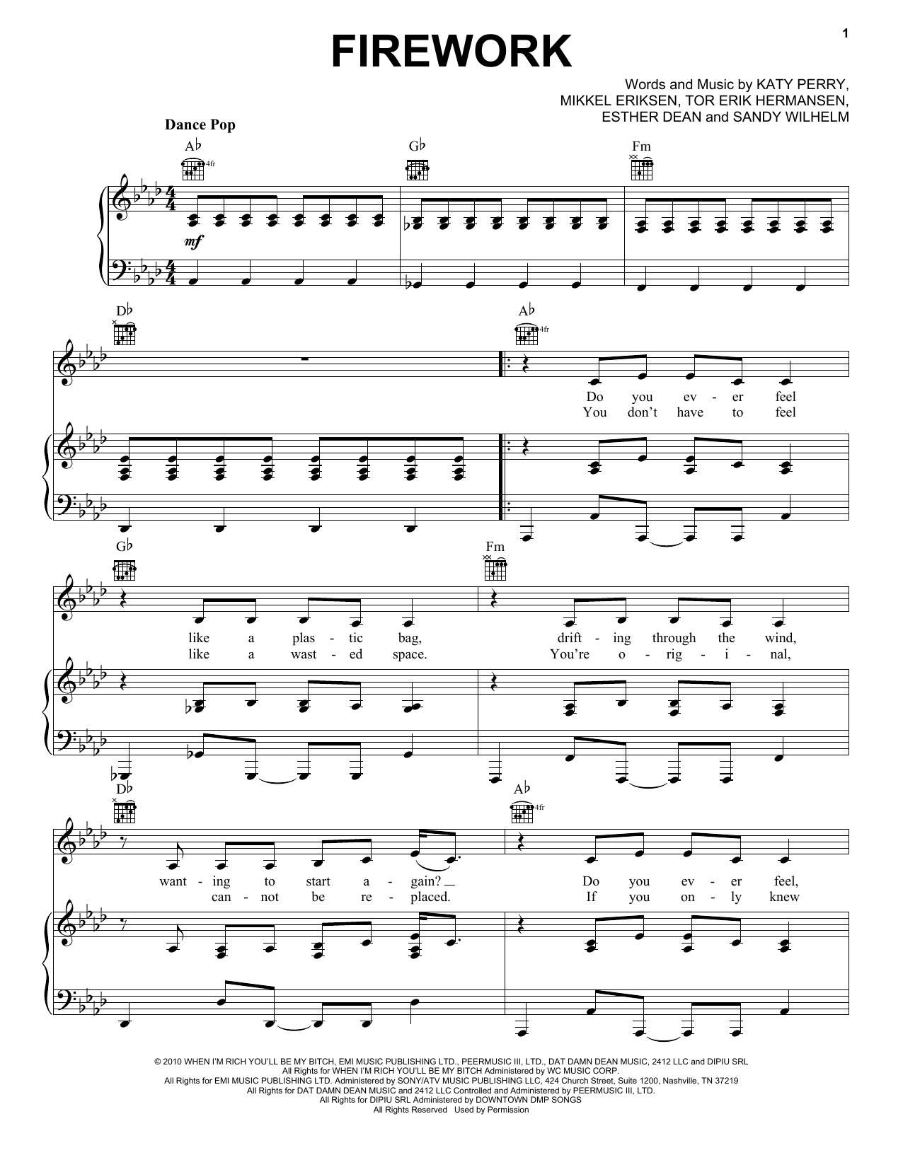 Katy Perry Firework Sheet Music Notes & Chords for French Horn - Download or Print PDF