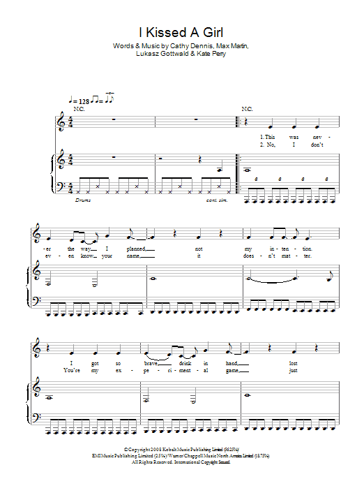Katy Perry I Kissed A Girl Sheet Music Notes & Chords for Violin Solo - Download or Print PDF
