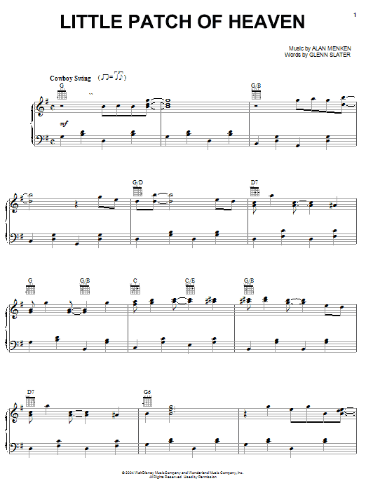 k.d. lang Little Patch Of Heaven Sheet Music Notes & Chords for Piano, Vocal & Guitar (Right-Hand Melody) - Download or Print PDF