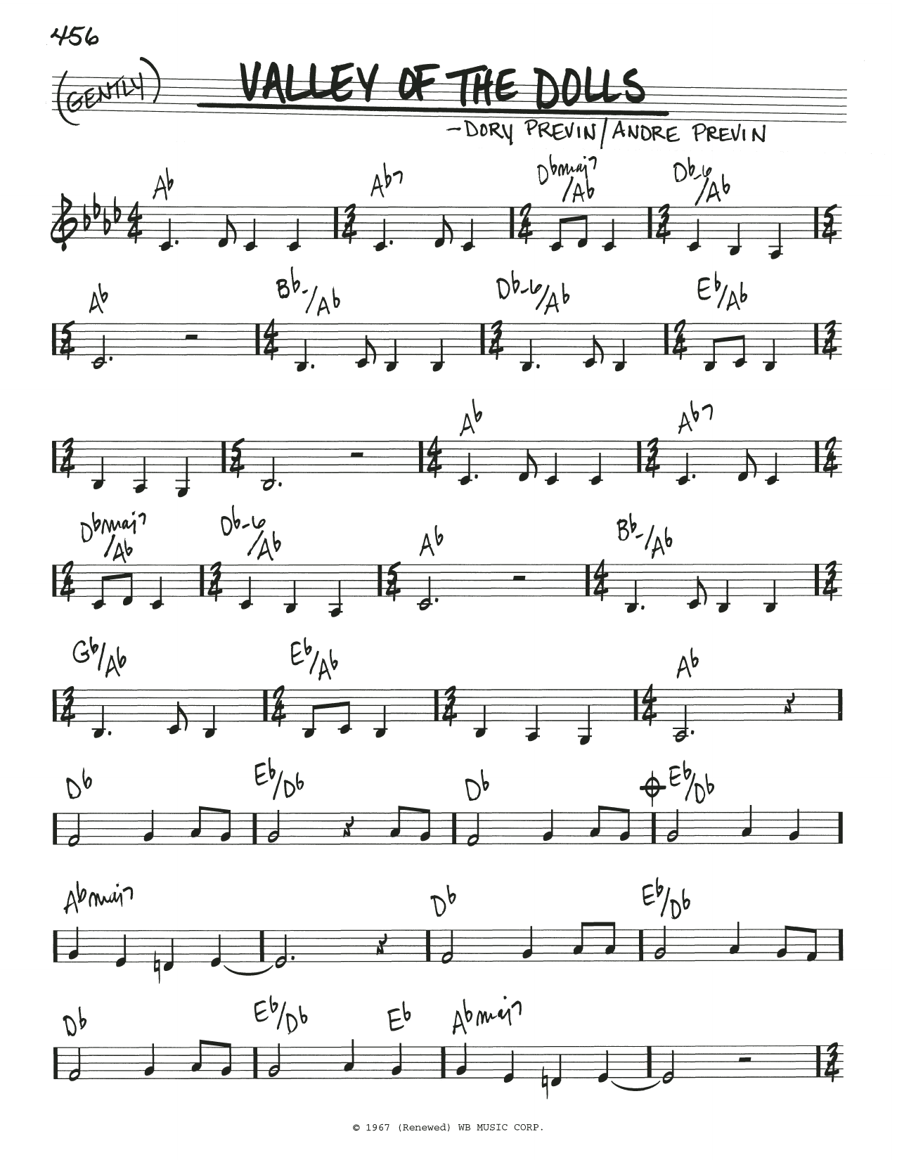 k.d. lang Valley Of The Dolls Sheet Music Notes & Chords for Real Book – Melody & Chords - Download or Print PDF