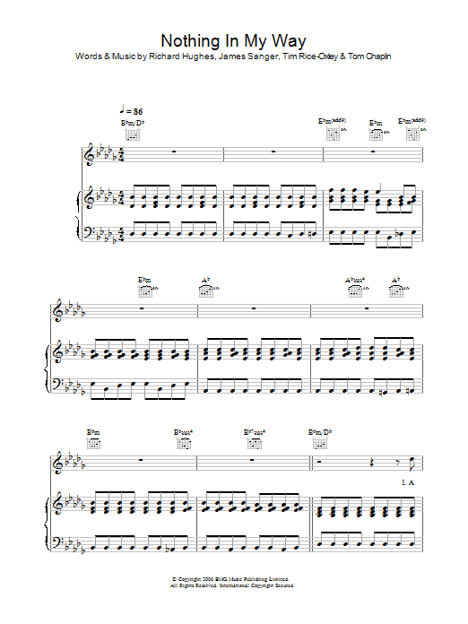 Keane Nothing In My Way Sheet Music Notes & Chords for Alto Saxophone - Download or Print PDF