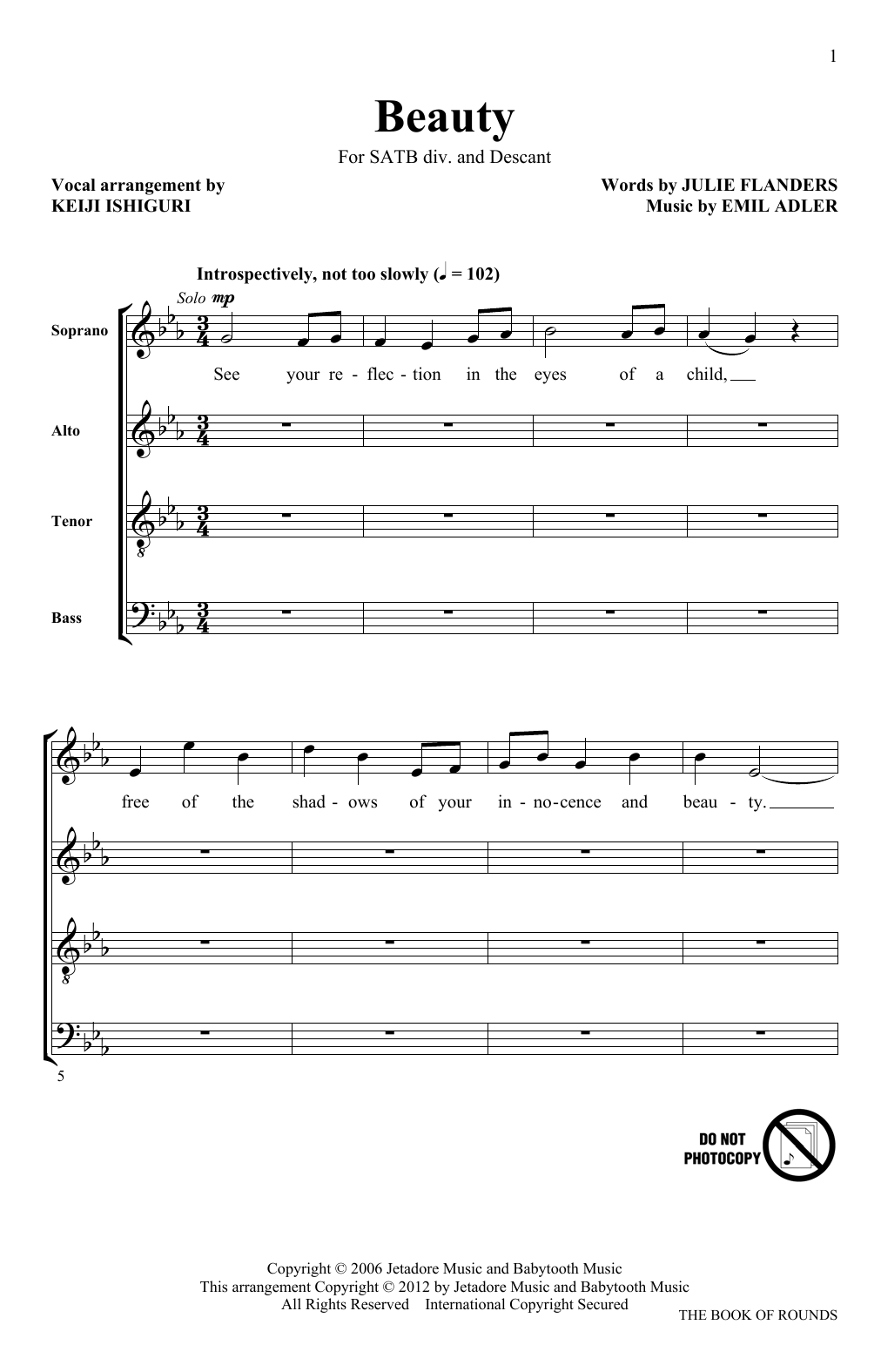 Keiji Ishiguri Beauty Sheet Music Notes & Chords for SATB - Download or Print PDF