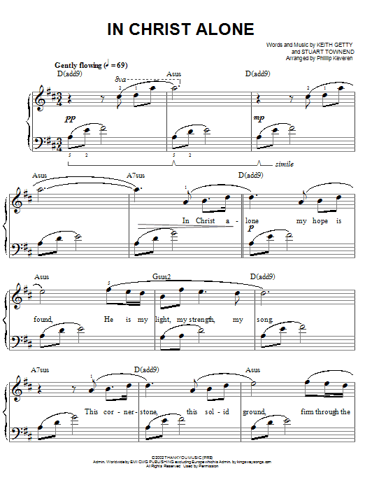 Keith & Kristyn Getty In Christ Alone Sheet Music Notes & Chords for Educational Piano - Download or Print PDF