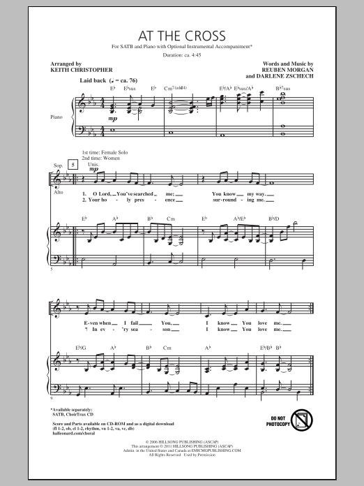 Reuben Morgan At The Cross (arr. Keith Christopher) Sheet Music Notes & Chords for SATB - Download or Print PDF
