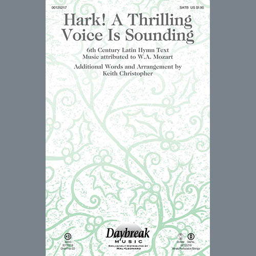 Keith Christopher, Hark! A Thrilling Voice Is Sounding, SATB