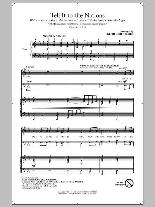 Keith Christopher I Love To Tell The Story Sheet Music Notes & Chords for SATB - Download or Print PDF