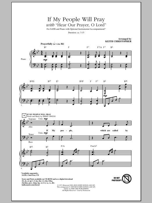 Keith Christopher If My People Will Pray Sheet Music Notes & Chords for SATB - Download or Print PDF