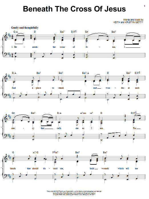 Keith Getty Beneath The Cross Sheet Music Notes & Chords for Piano, Vocal & Guitar (Right-Hand Melody) - Download or Print PDF Keith Getty Beneath The Cross Sheet Music Notes & Chords for Piano, Vocal & Guitar (Right-Hand Melody) - Download or Print PDF