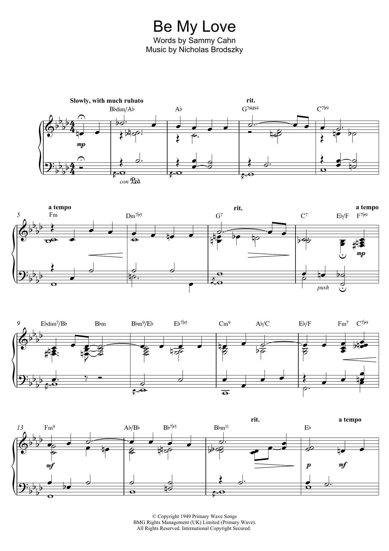 Keith Jarrett Be My Love Sheet Music Notes & Chords for Piano - Download or Print PDF
