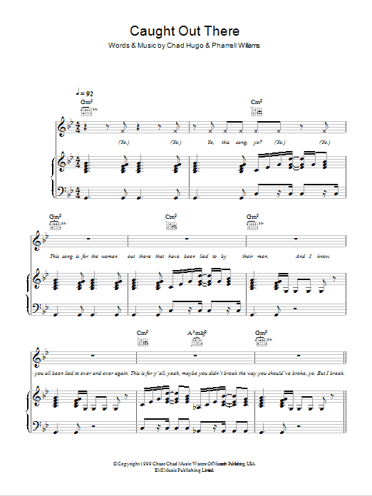 Kelis Caught Out There Sheet Music Notes & Chords for Piano, Vocal & Guitar - Download or Print PDF