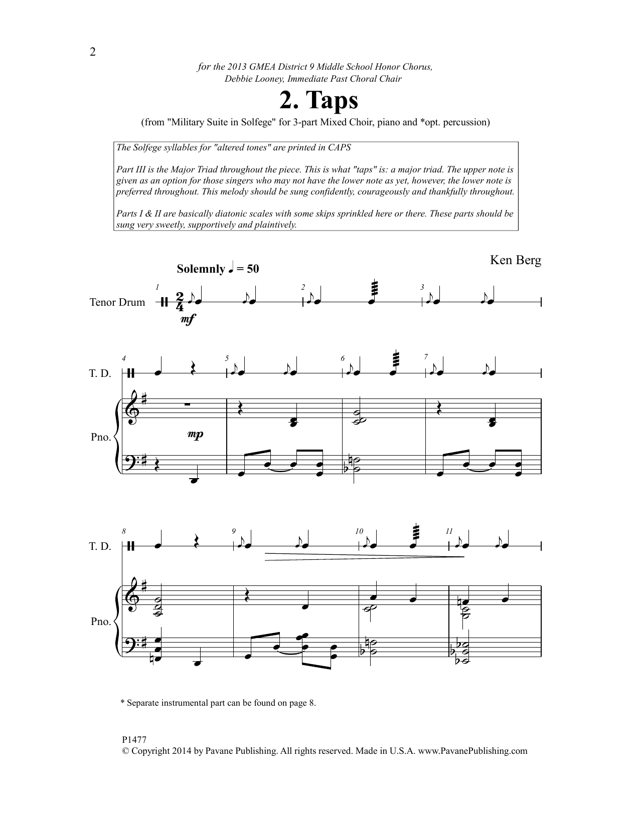 Ken Berg Taps Sheet Music Notes & Chords for Choral - Download or Print PDF