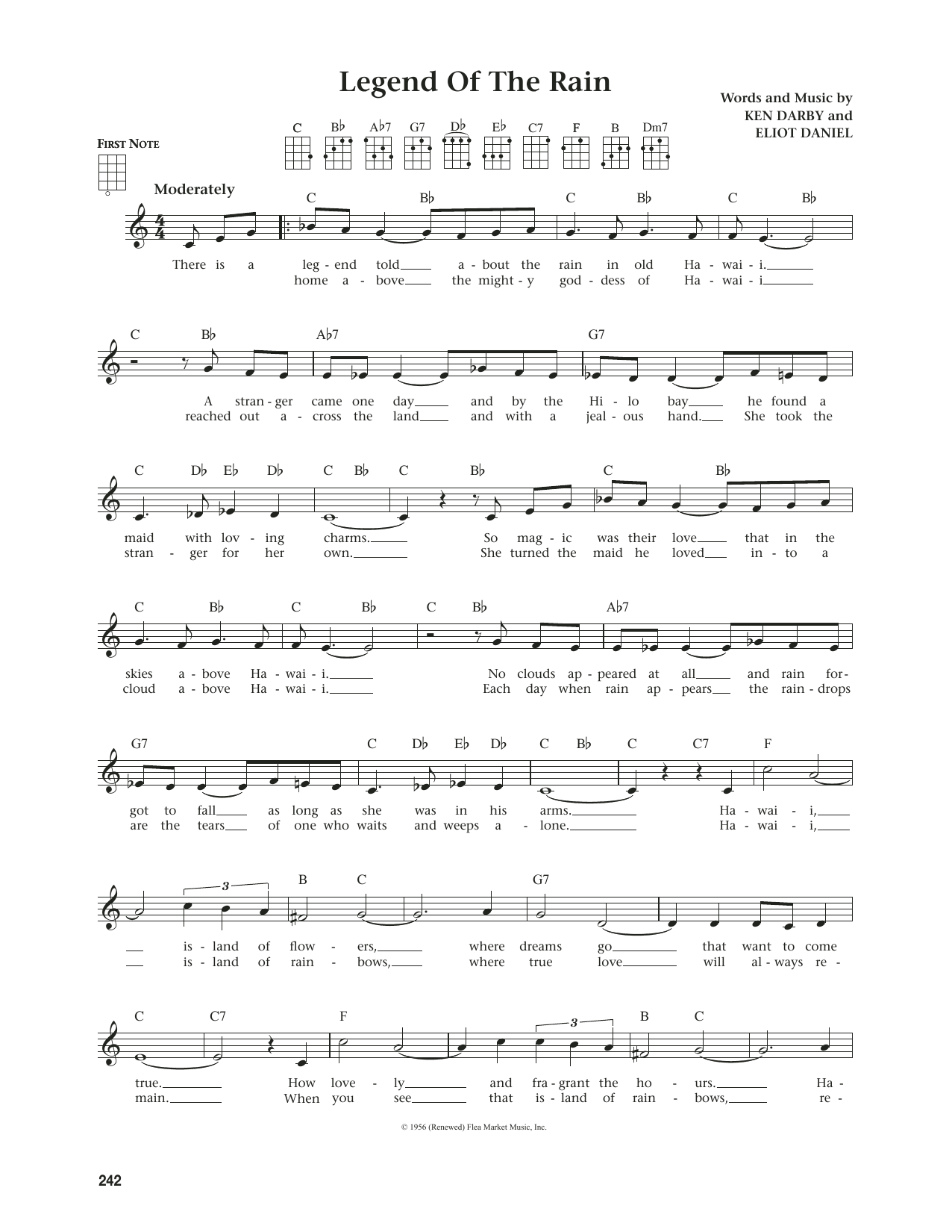 Ken Darby Legend Of The Rain (from The Daily Ukulele) (arr. Jim Beloff) Sheet Music Notes & Chords for Ukulele - Download or Print PDF