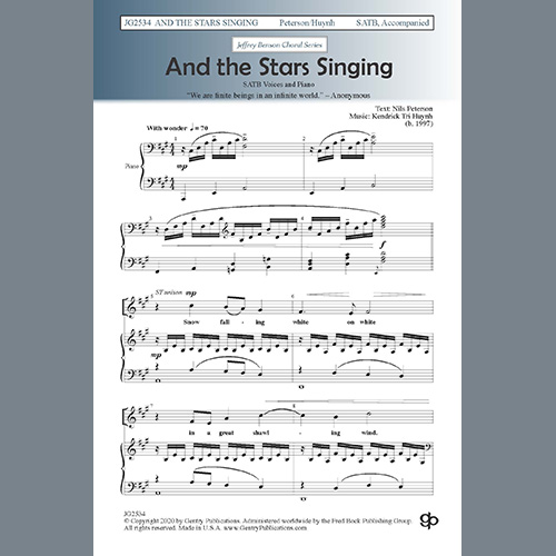 Kendrick Tri Huynh, And The Stars Singing, SATB Choir