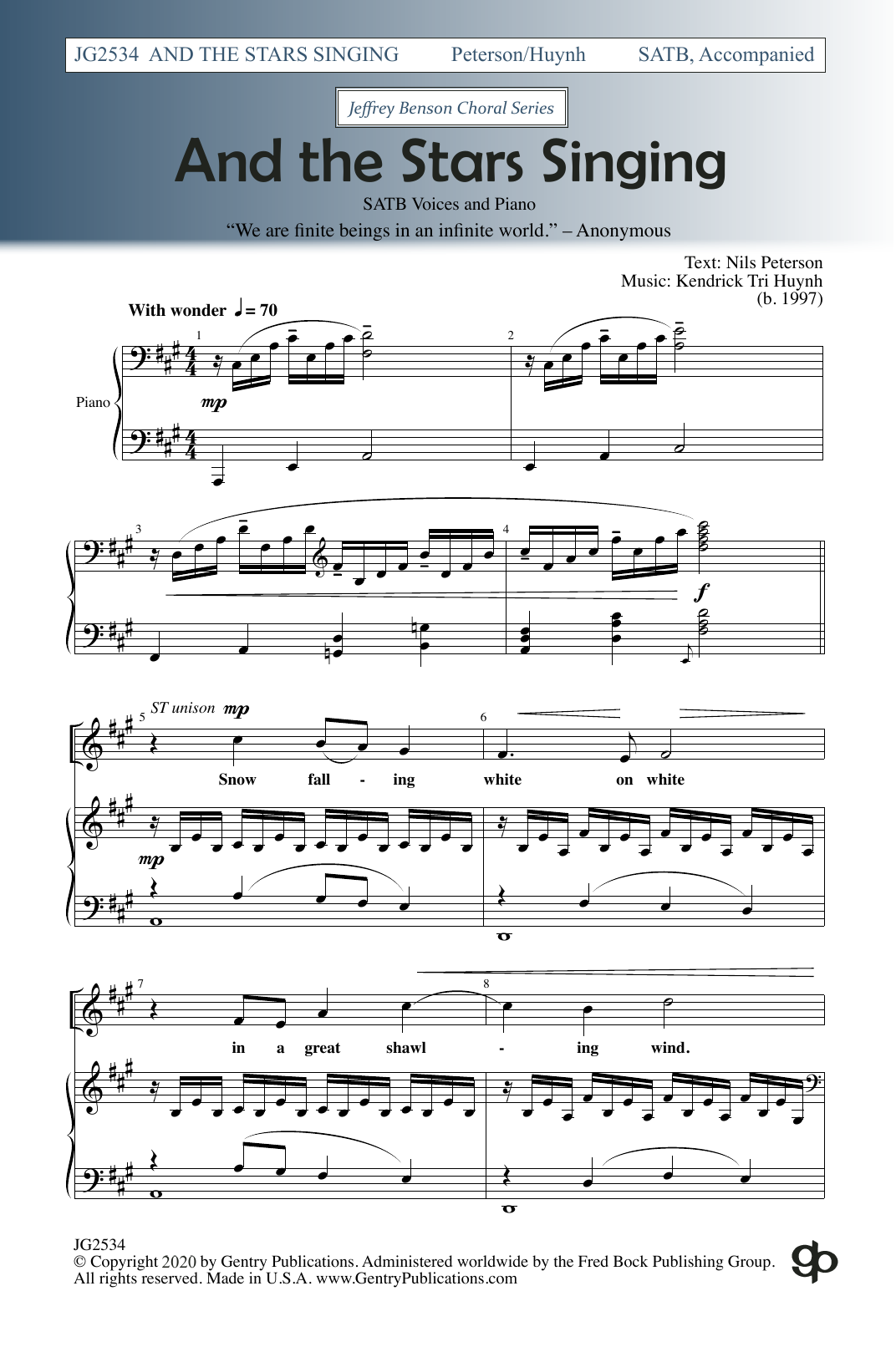 Kendrick Tri Huynh And The Stars Singing Sheet Music Notes & Chords for SATB Choir - Download or Print PDF