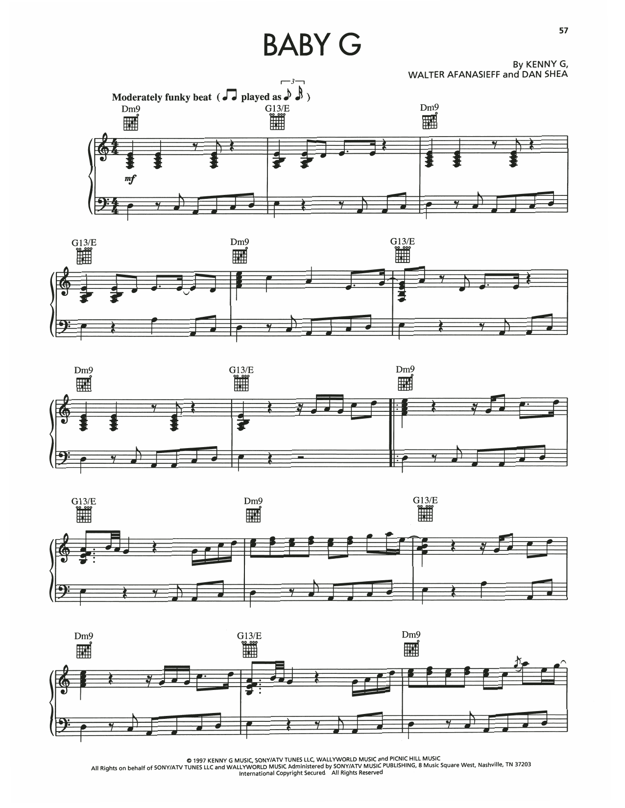 Kenny G Baby G Sheet Music Notes & Chords for Piano Solo - Download or Print PDF Kenny G Baby G Sheet Music Notes & Chords for Piano Solo - Download or Print PDF
