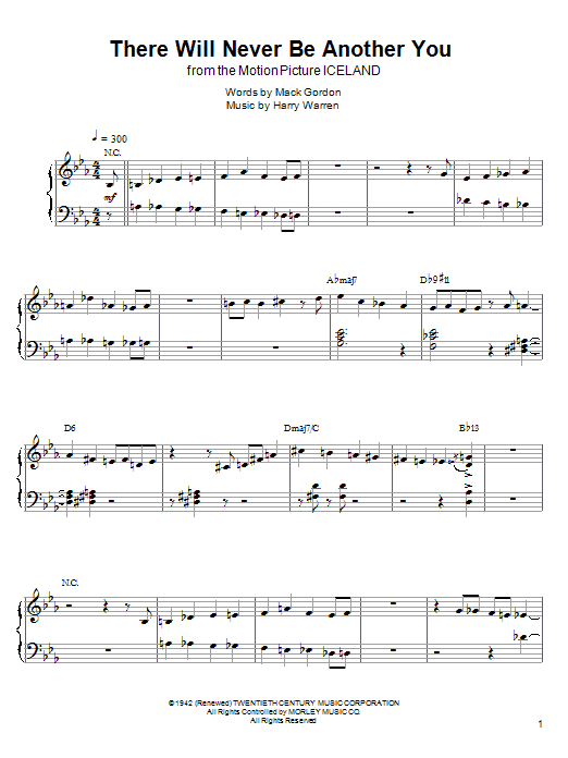 Kenny Werner There Will Never Be Another You Sheet Music Notes & Chords for Piano Transcription - Download or Print PDF