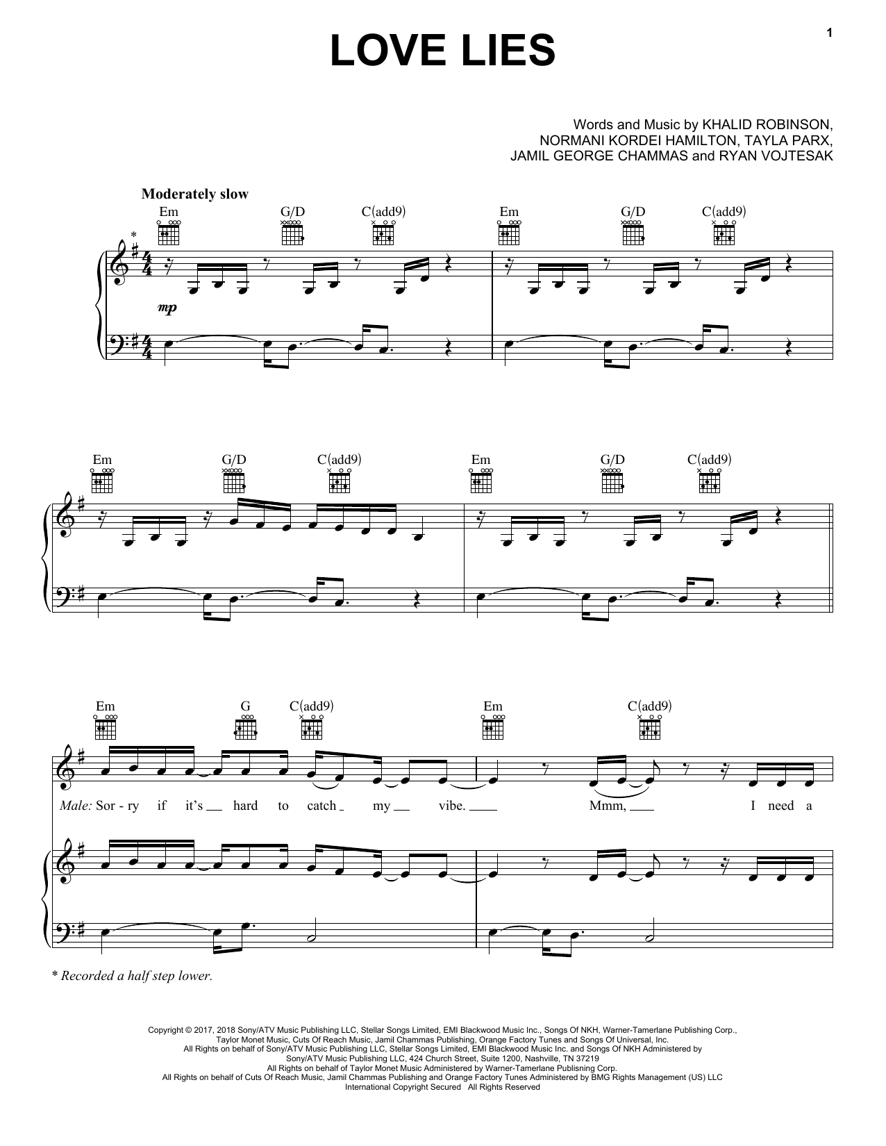 Khalid & Normani Love Lies (from Love, Simon) Sheet Music Notes & Chords for Ukulele - Download or Print PDF