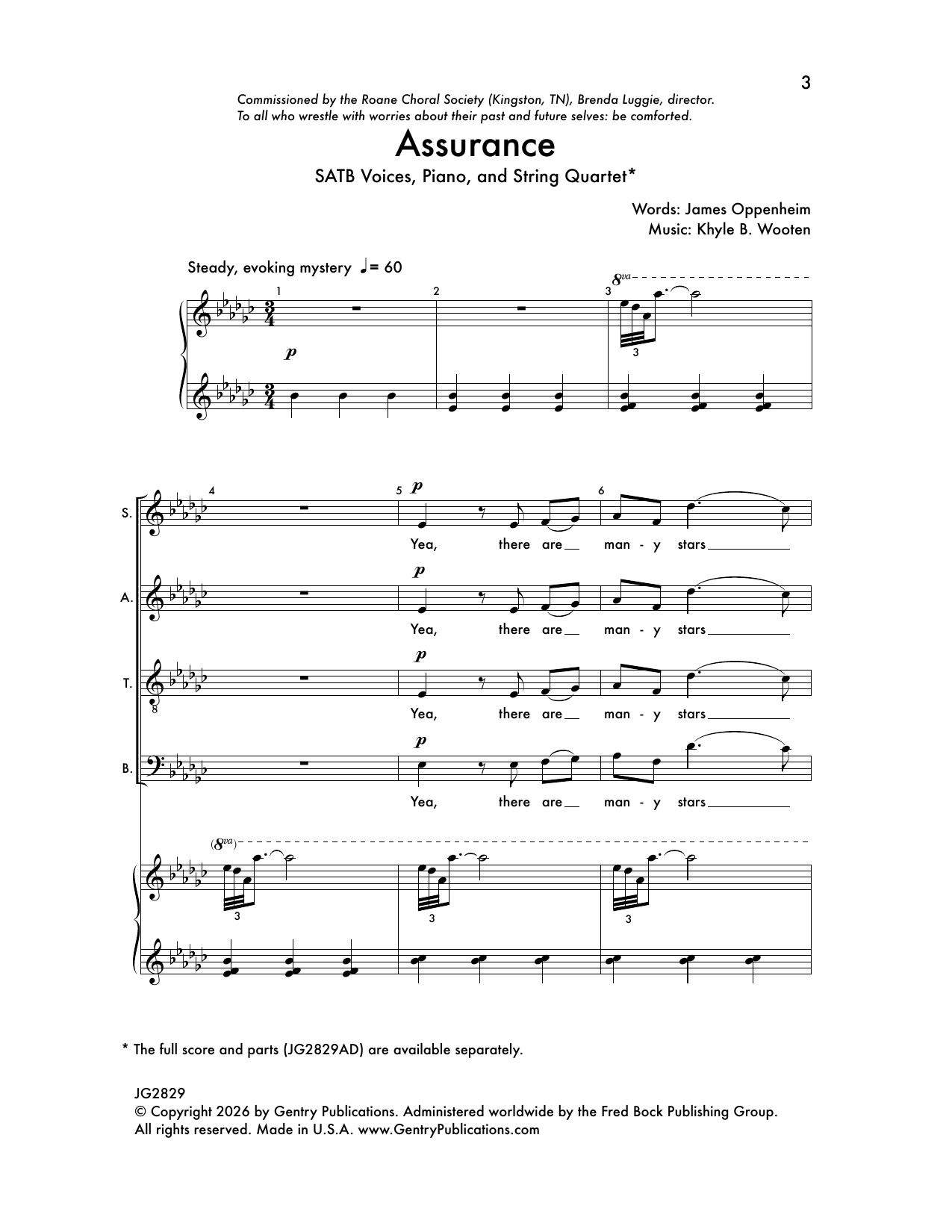 Khyle B. Wooten Assurance Sheet Music Notes & Chords for SATB Choir - Download or Print PDF