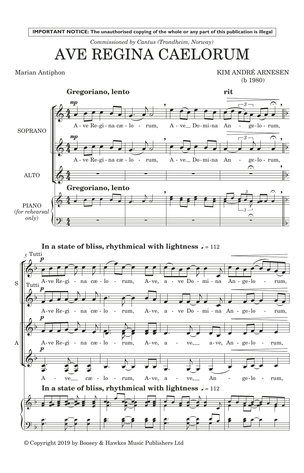 Kim André Arnesen Ave Regina Caelorum Sheet Music Notes & Chords for Choir - Download or Print PDF Kim André Arnesen Ave Regina Caelorum Sheet Music Notes & Chords for Choir - Download or Print PDF