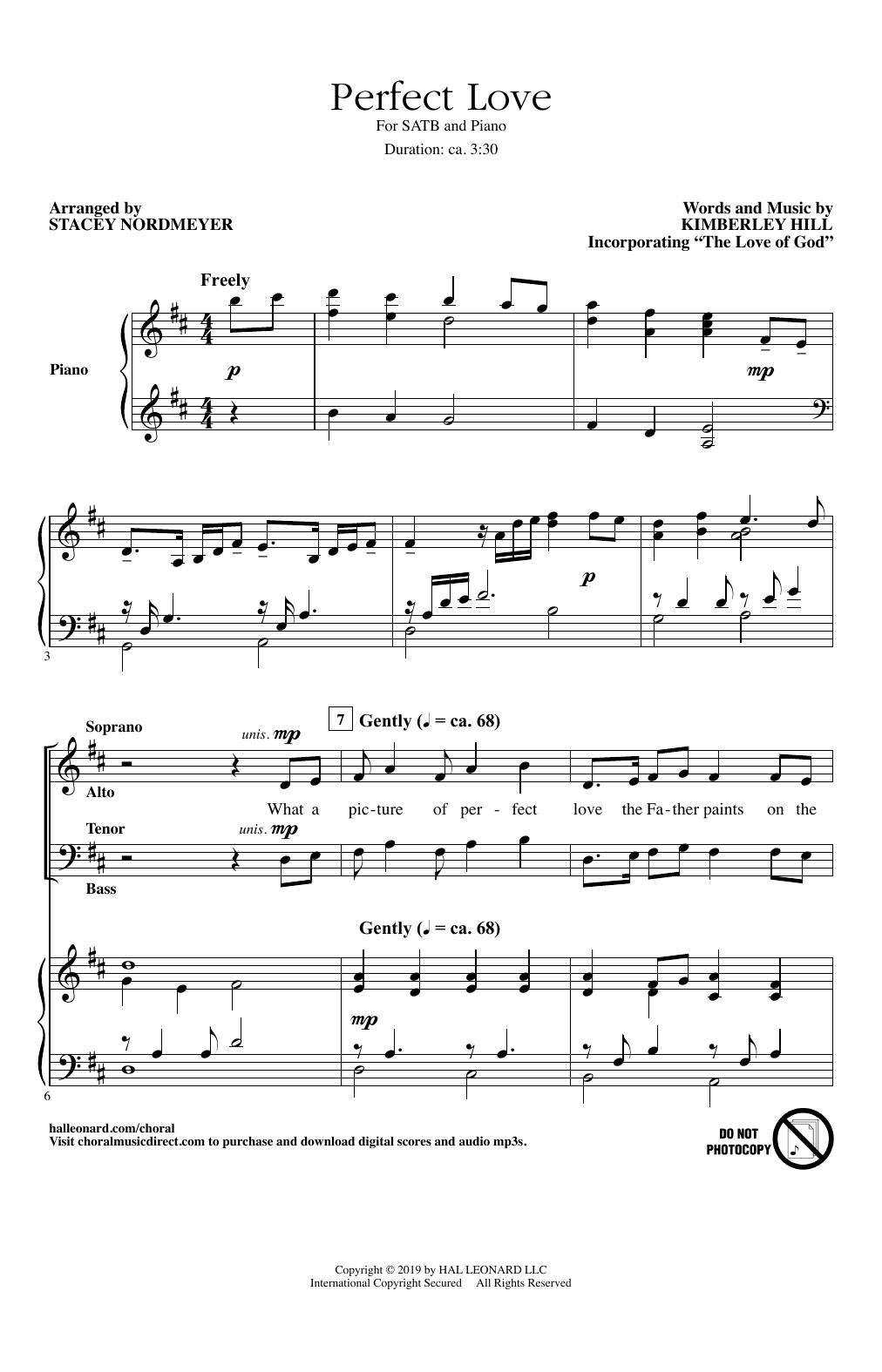 Kimberley Hill Perfect Love (arr. Stacey Nordmeyer) Sheet Music Notes & Chords for SATB Choir - Download or Print PDF