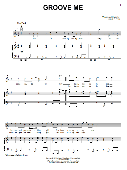 King Floyd Groove Me Sheet Music Notes & Chords for Easy Bass Tab - Download or Print PDF