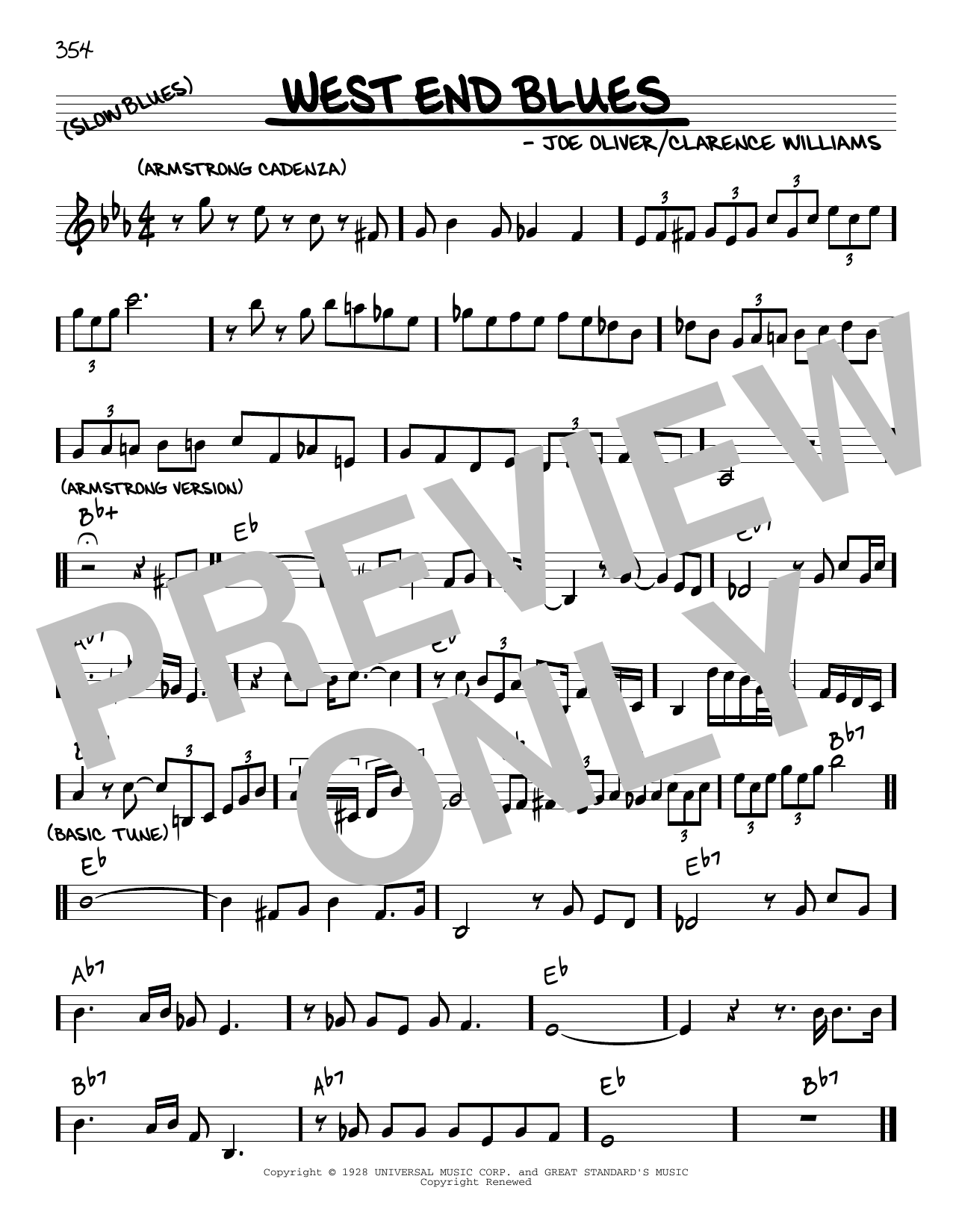 King Oliver West End Blues (arr. Robert Rawlins) Sheet Music Notes & Chords for Real Book – Melody, Lyrics & Chords - Download or Print PDF