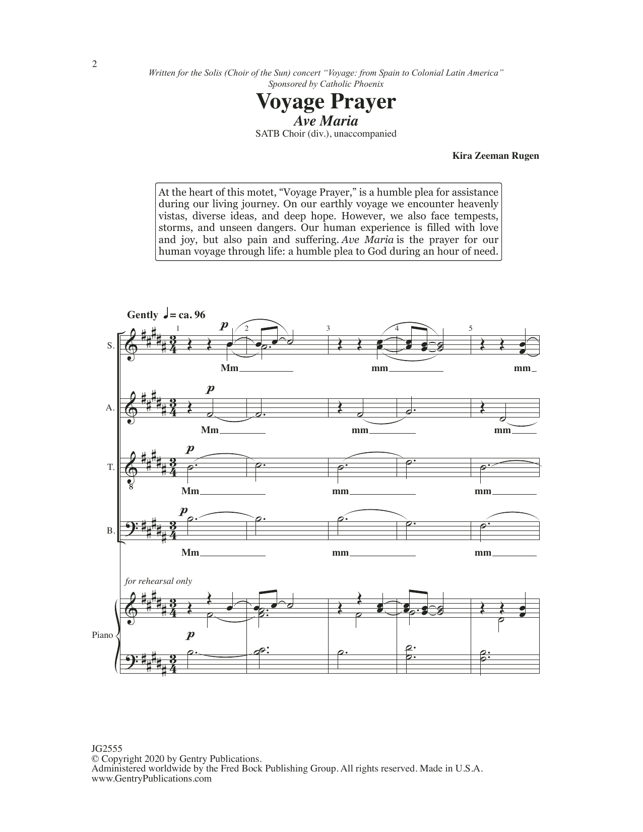 Kira Rugen Voyager Prayer Sheet Music Notes & Chords for SATB Choir - Download or Print PDF