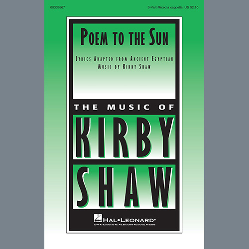 Kirby Shaw, Poem To The Sun, 3-Part Mixed Choir