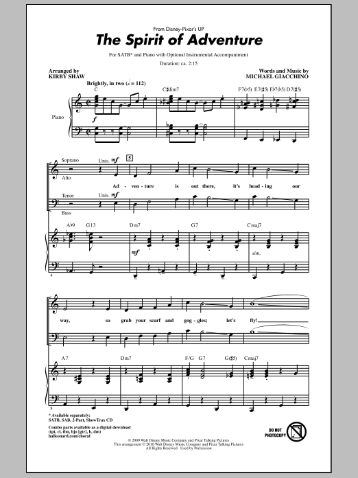 Kirby Shaw The Spirit Of Adventure Sheet Music Notes & Chords for 2-Part Choir - Download or Print PDF