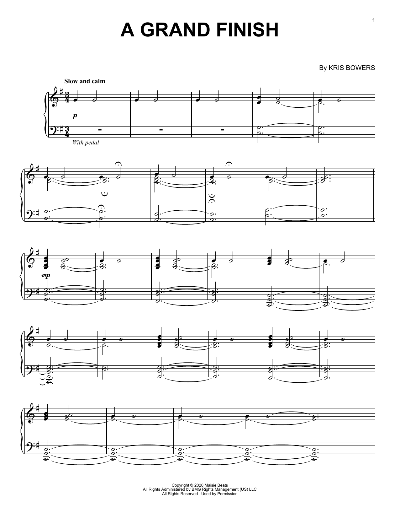 Kris Bowers A Grand Finish (from the Netflix series Bridgerton) Sheet Music Notes & Chords for Piano Solo - Download or Print PDF